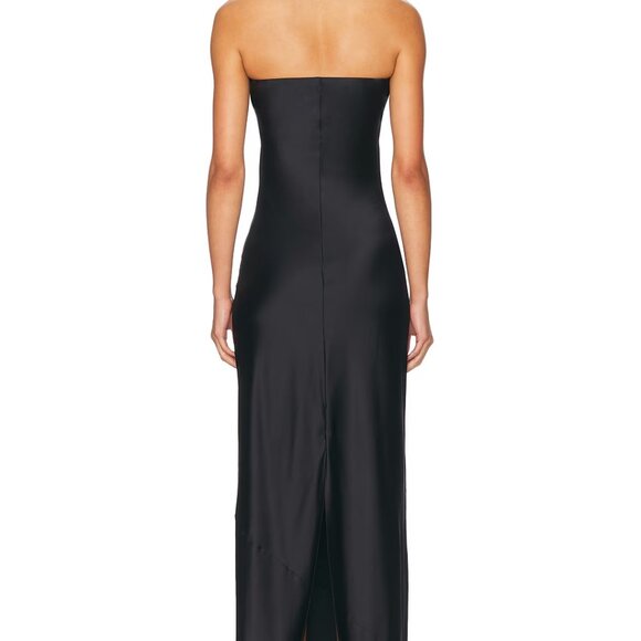 Eterne Amina Silk Dress in Black S Maxi Dress Sleeveless - Picture 3 of 14